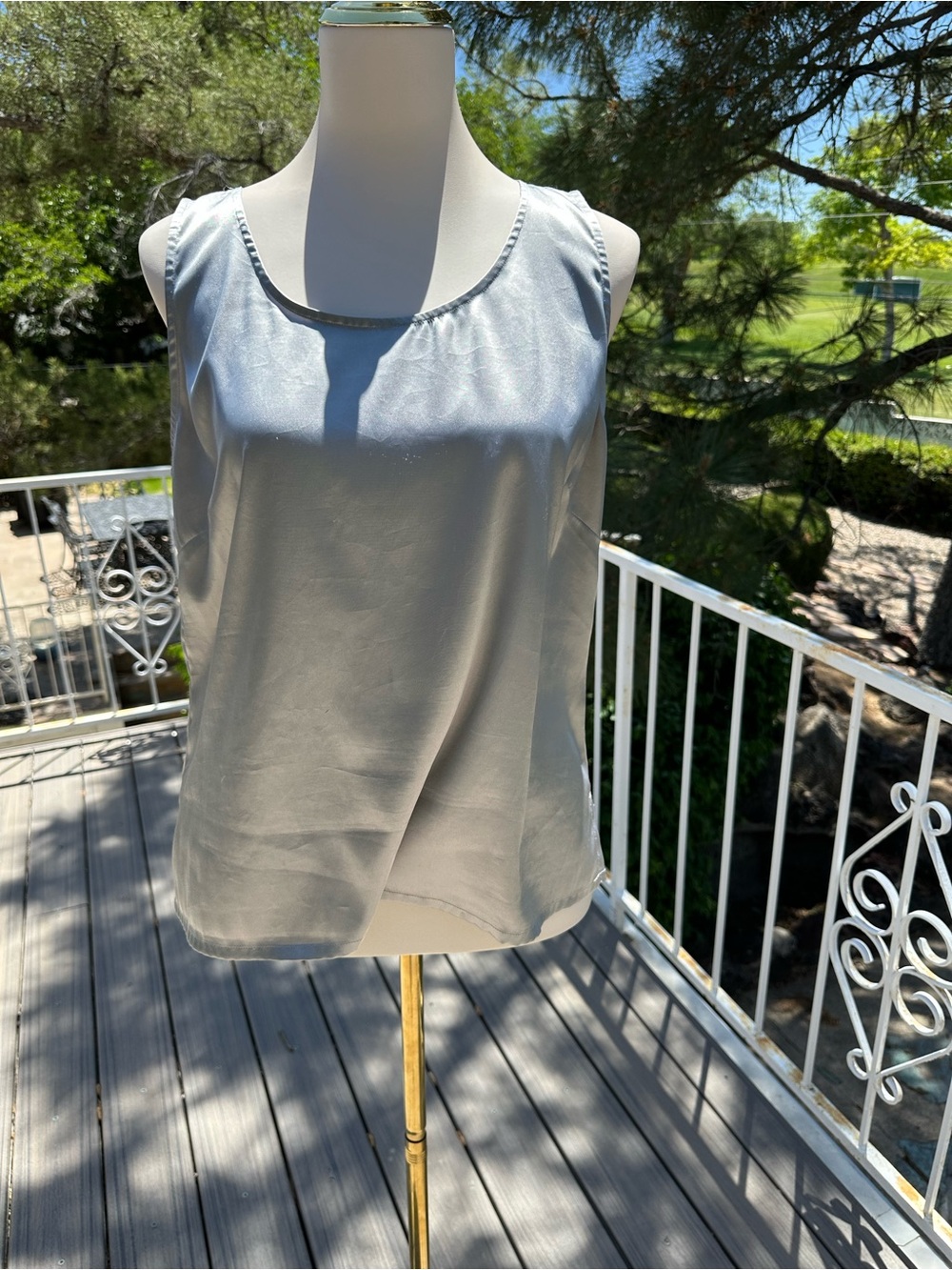 Chico's Silver-Gray Satin Camisole